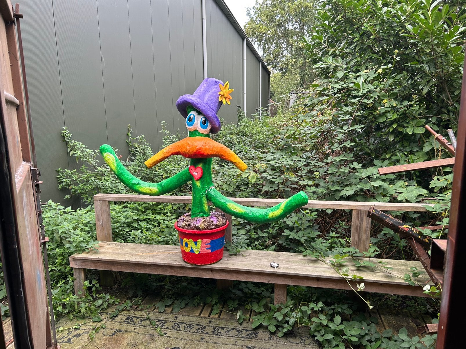 Cactus plant - flower power / decoratie carnaval loopgroep, Ophalen, Gedragen, Carnaval, Accessoires