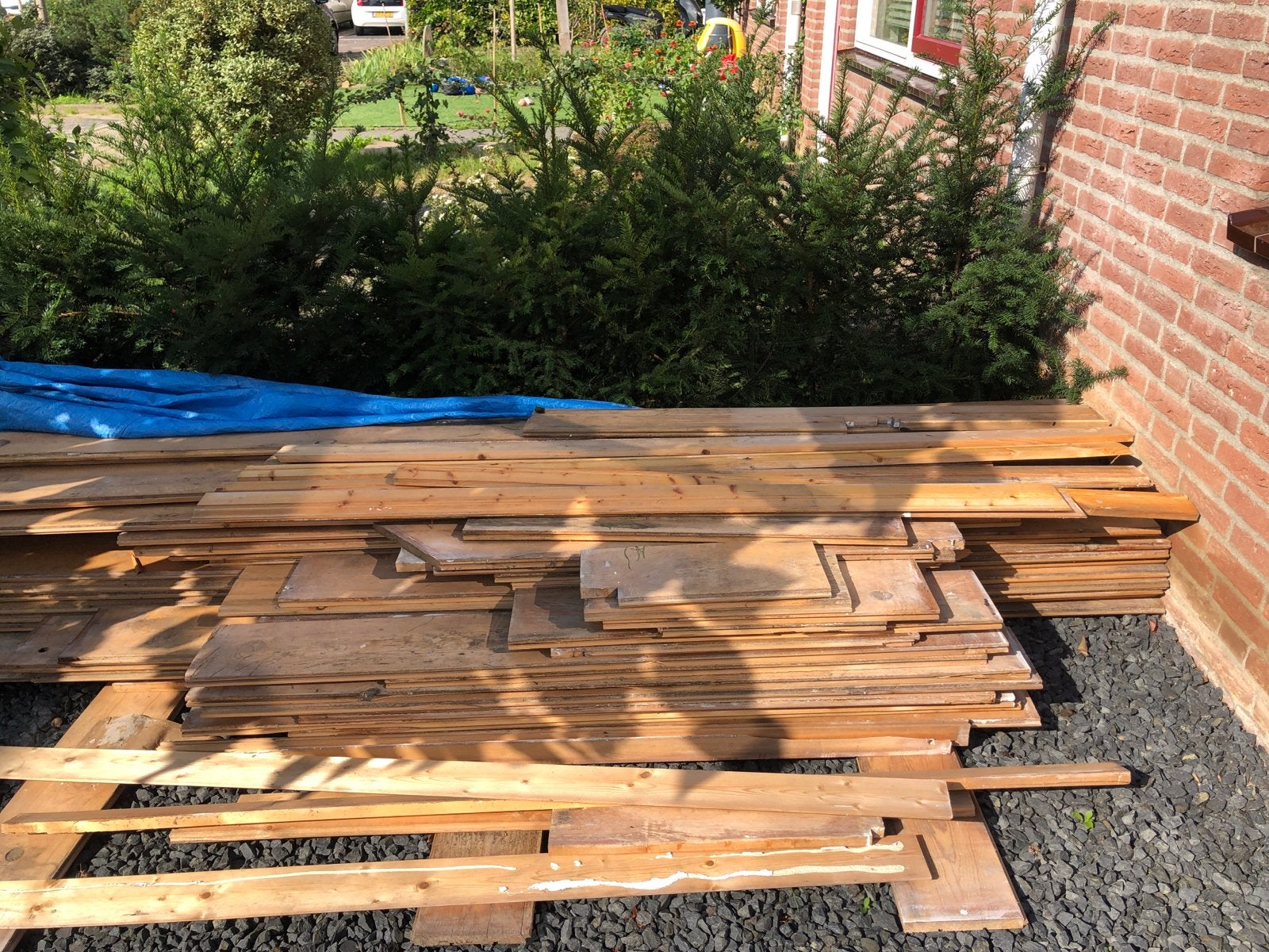 Diverse gebruikte grenen planken, Gebruikt, 25 tot 50 mm, Grenen, Ophalen of Verzenden