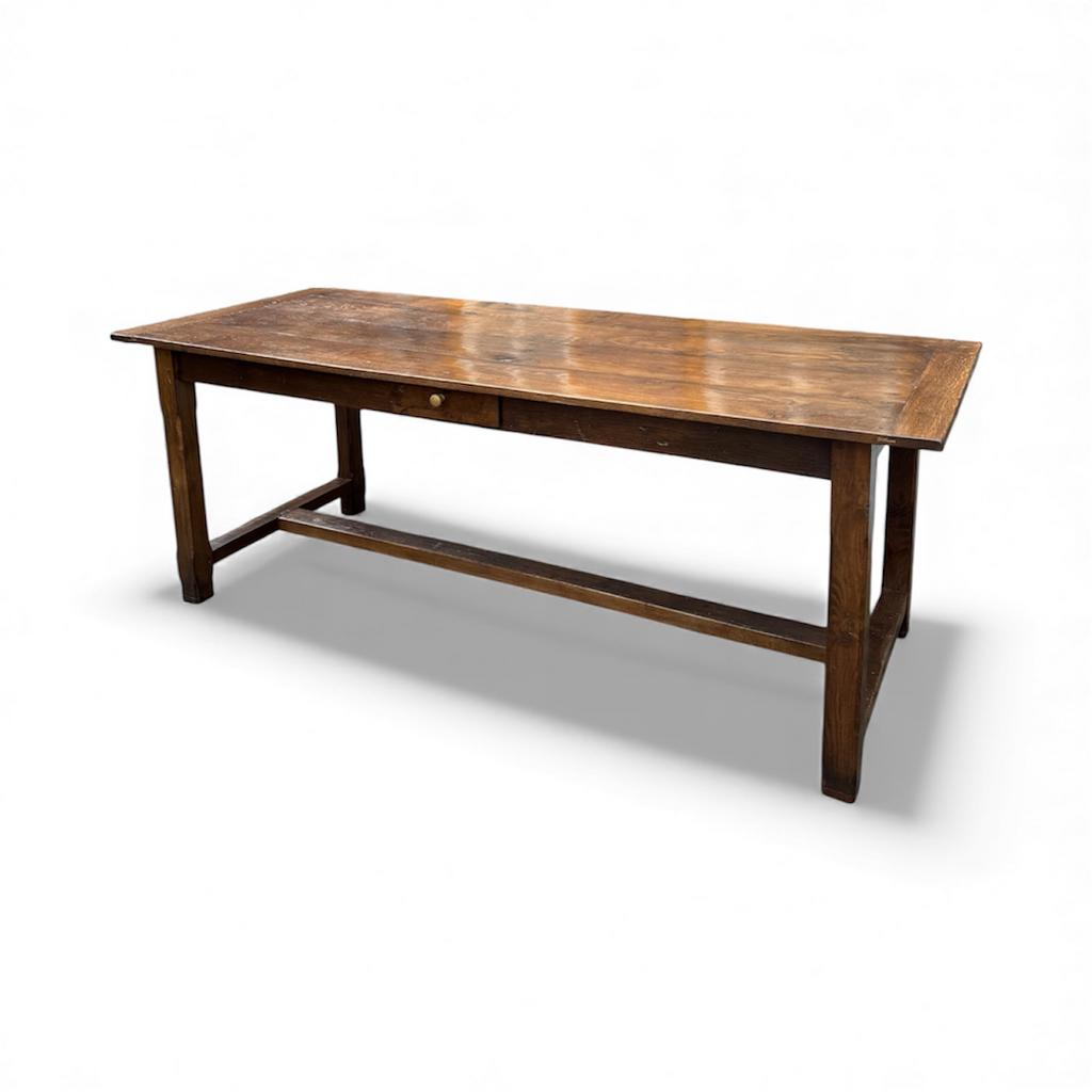 Antieke Franse eettafel eikenhout 212 cm, Ophalen