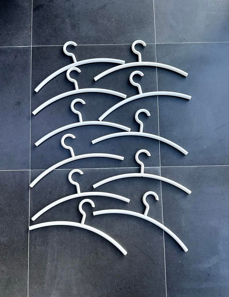 Set van 11 Hewi Kleerhangers - Wit Kunststof, Ophalen of Verzenden, Gebruikt, Kunststof, Volwassenen
