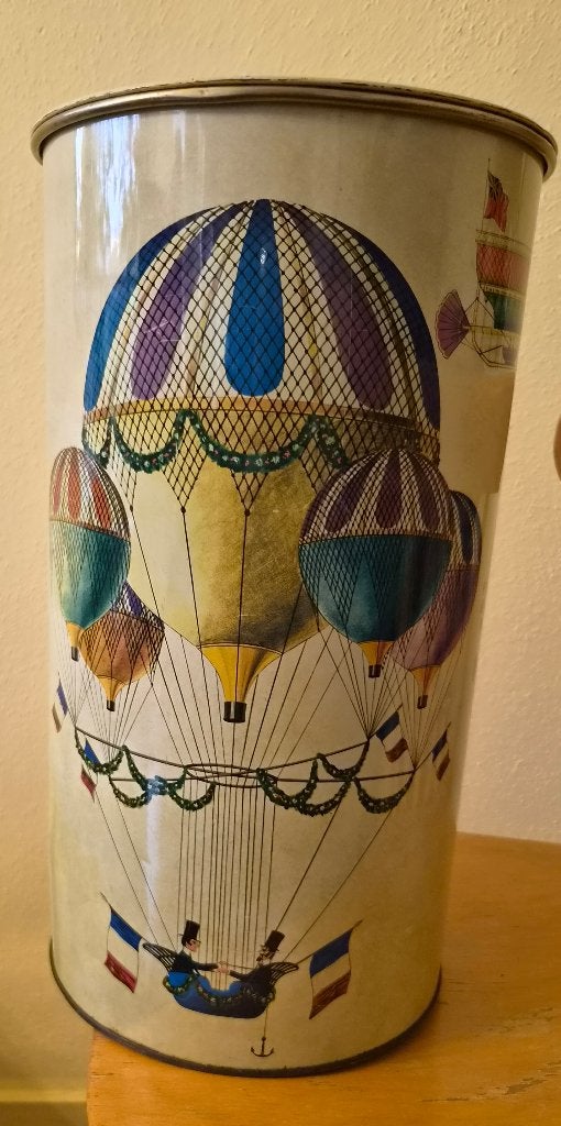 Vintage blikken bus met deksel, Ophalen, Gebruikt, Overige