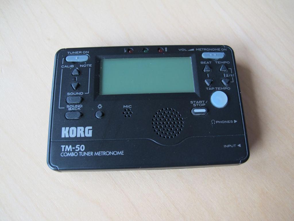 Gitaartuner Korg TM-50 met Metronoom In Goede Staat, Ophalen of Verzenden, Gebruikt, Akoestische gitaar
