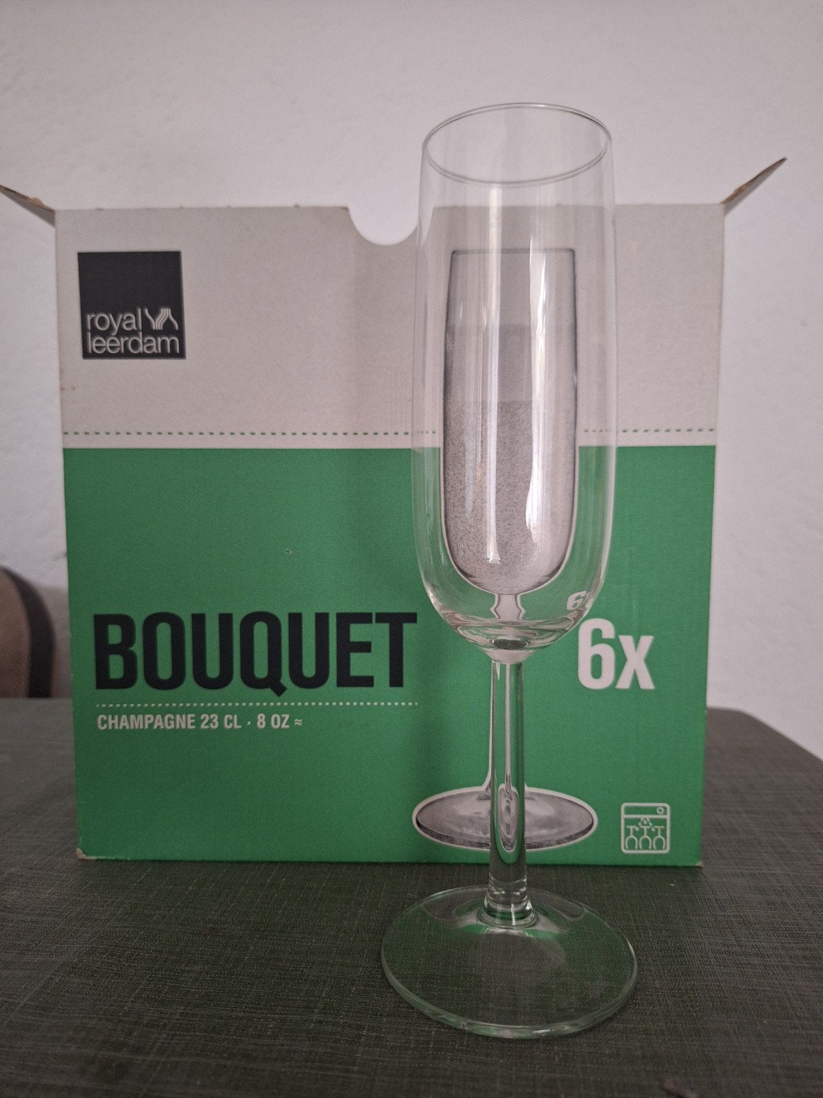 Royal Leerdam Bouquet Champagneglazen - Set van 6, Huis en Inrichting, Ophalen, Nieuw, Overige merken, Glas