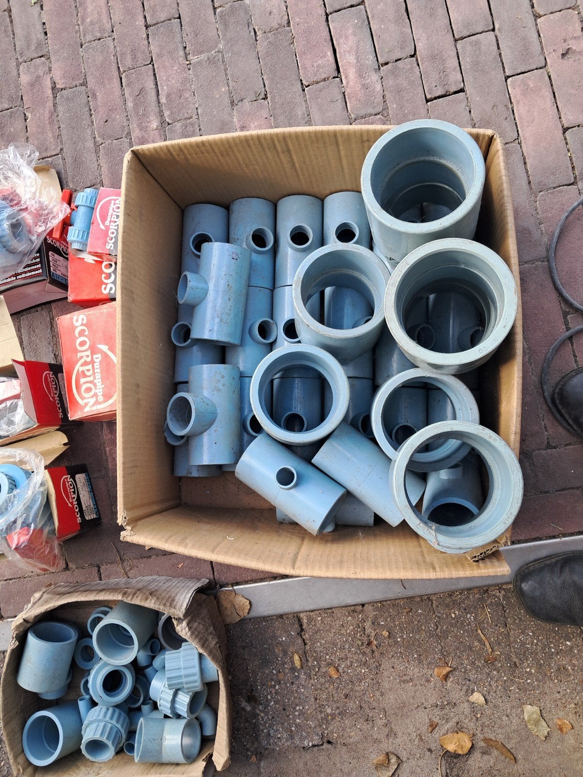 Diverse PVC hulpstukken en koppelingen bieden, Bochten, Pvc, Nieuw, Ophalen of Verzenden