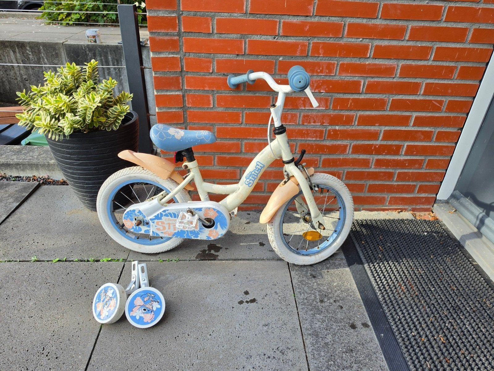 Kinderfiets met zijwieltjes - Stich thema, Ophalen, Zijwieltjes, Velgrem, Minder dan 16 inch