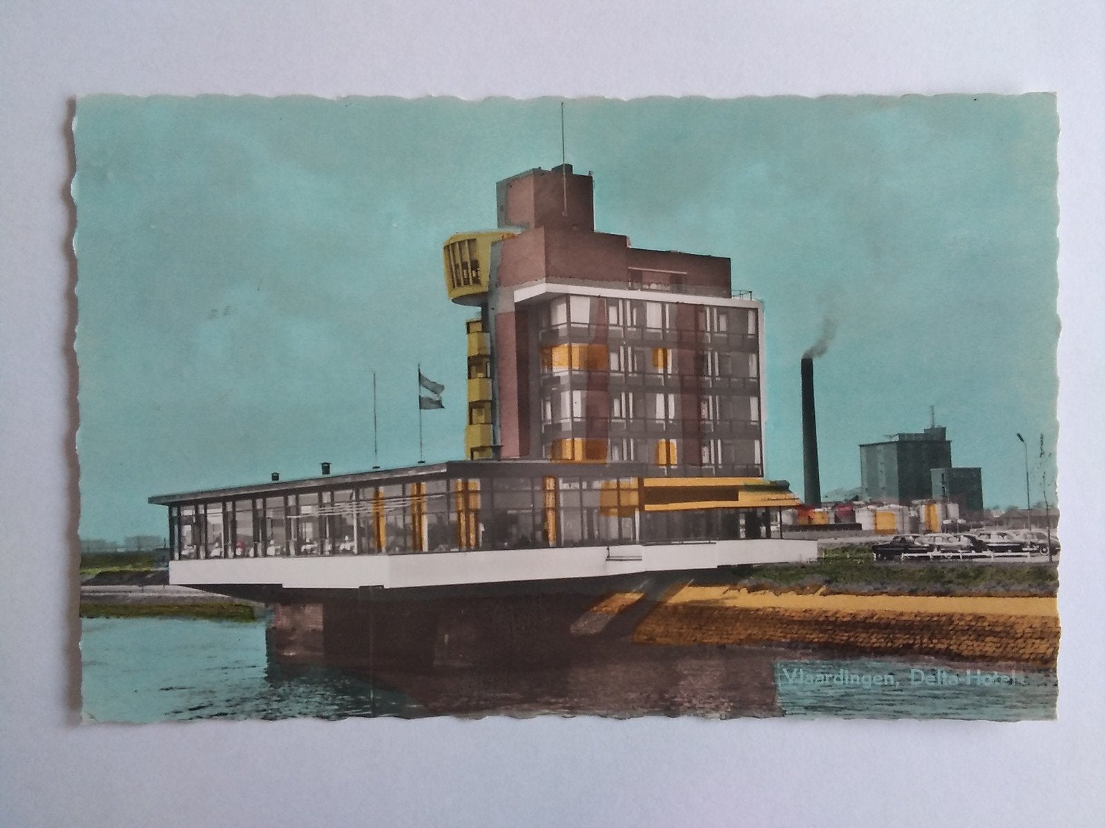 Ansichtkaart Vlaardingen Delta Hotel 1958, Verzenden, 1940 tot 1960, Zuid-Holland