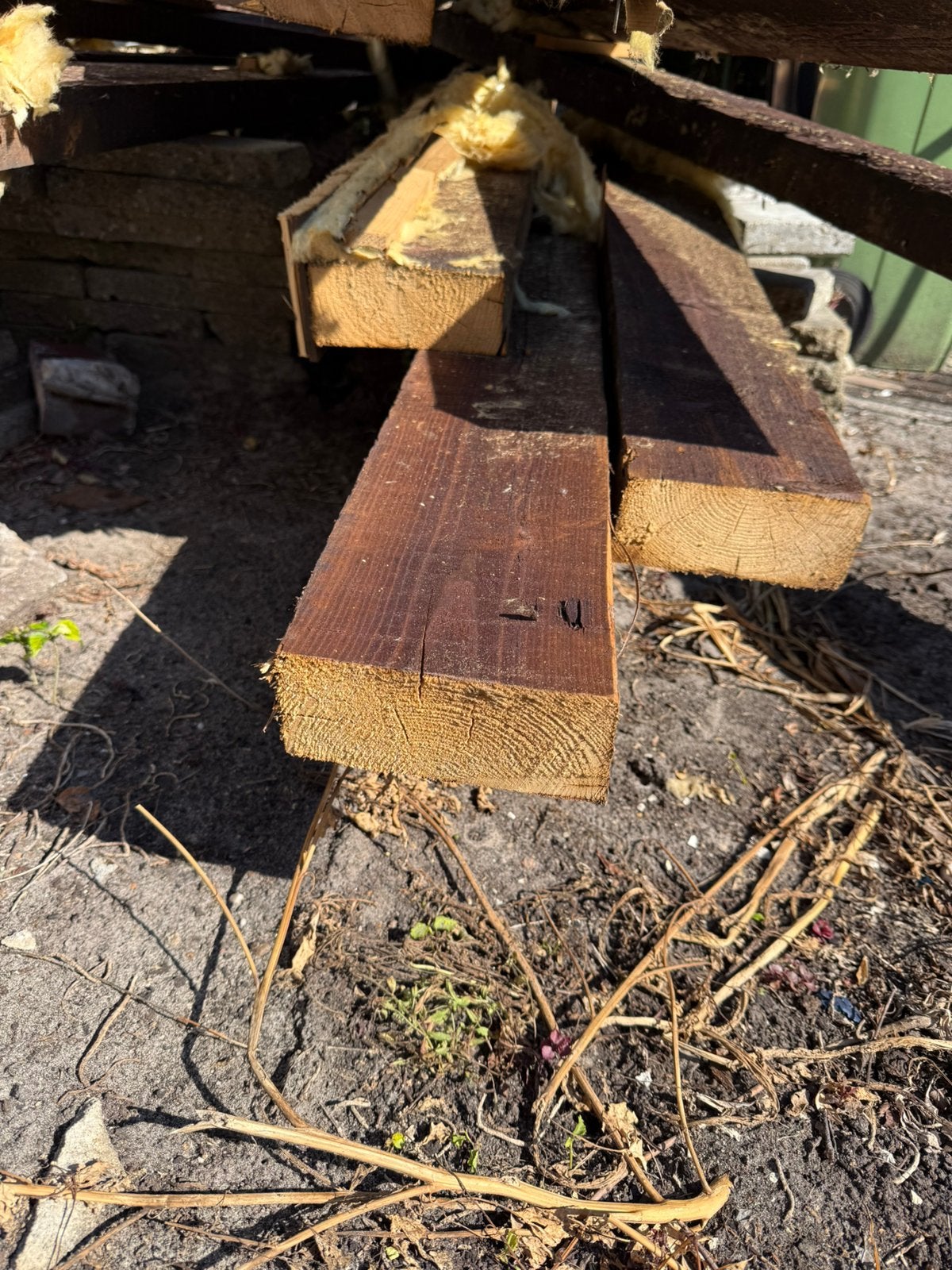 Houten balken, Doe-het-zelf en Verbouw, Metalen, Ophalen, Gebruikt