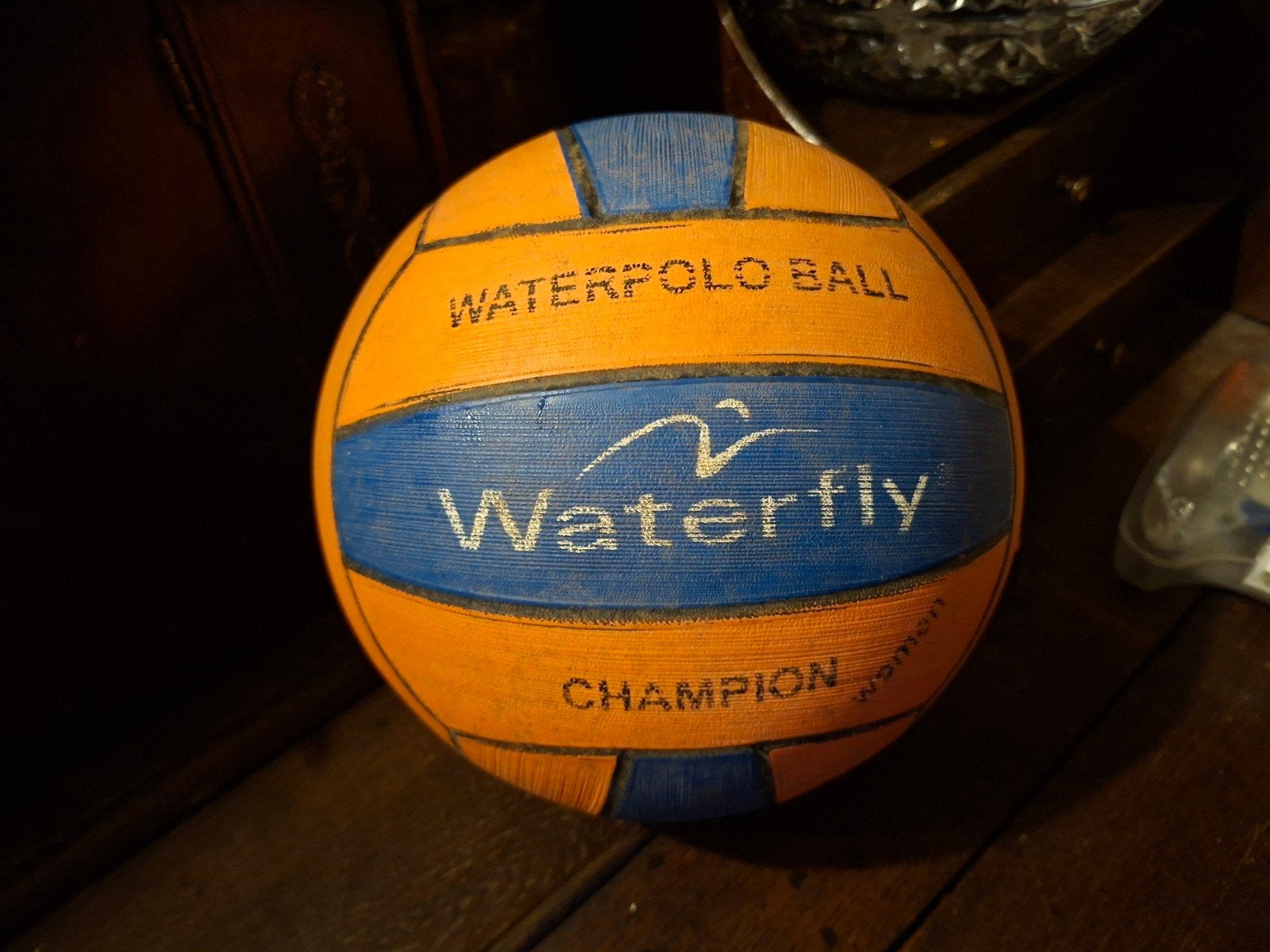 Waterfly Waterpolo Bal - Oranje/Blauw, Ophalen of Verzenden, Gebruikt