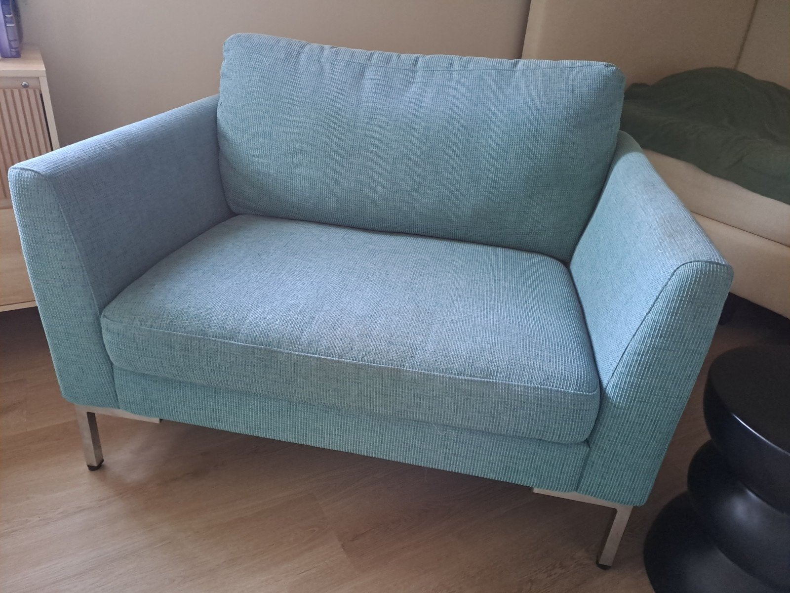 Loveseat met hocker, Ophalen, Gebruikt, Tweepersoons, 75 tot 100 cm
