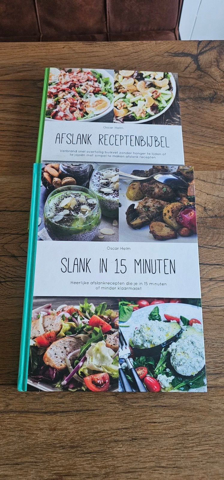 Afslank Receptenbijbel & Slank in 15 Minuten - Oscar Helm, Voorgerechten en Soepen, Oscar Helm, Ophalen of Verzenden, Zo goed als nieuw
