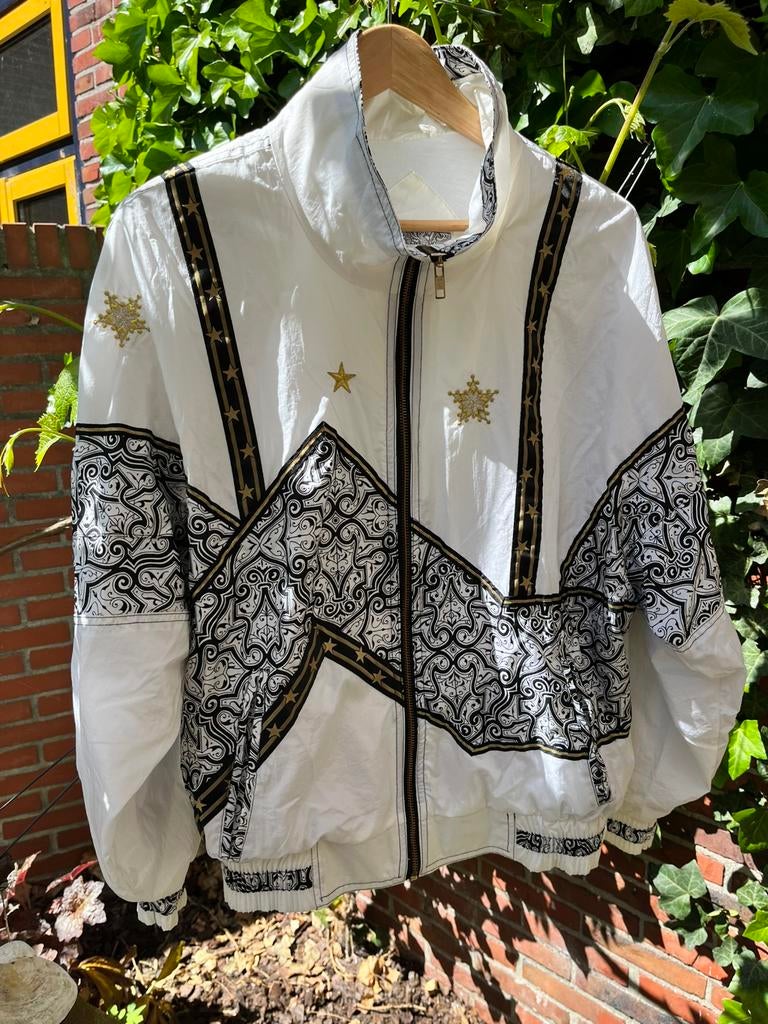 Gallery Sport vintage windjacket maat S Gabberjasje!, Ophalen of Verzenden, Gedragen, Maat 46 (S) of kleiner, Wit