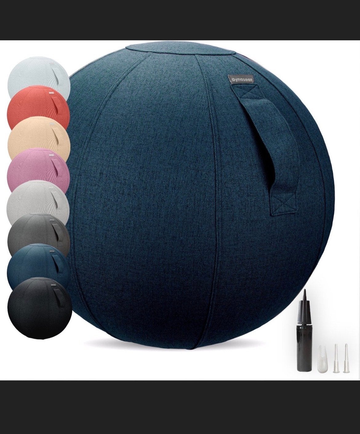 Dynaseat zitbal met ijsblauwe hoes - Zo goed als nieuw, Ophalen, Blauw, Zo goed als nieuw, Eén