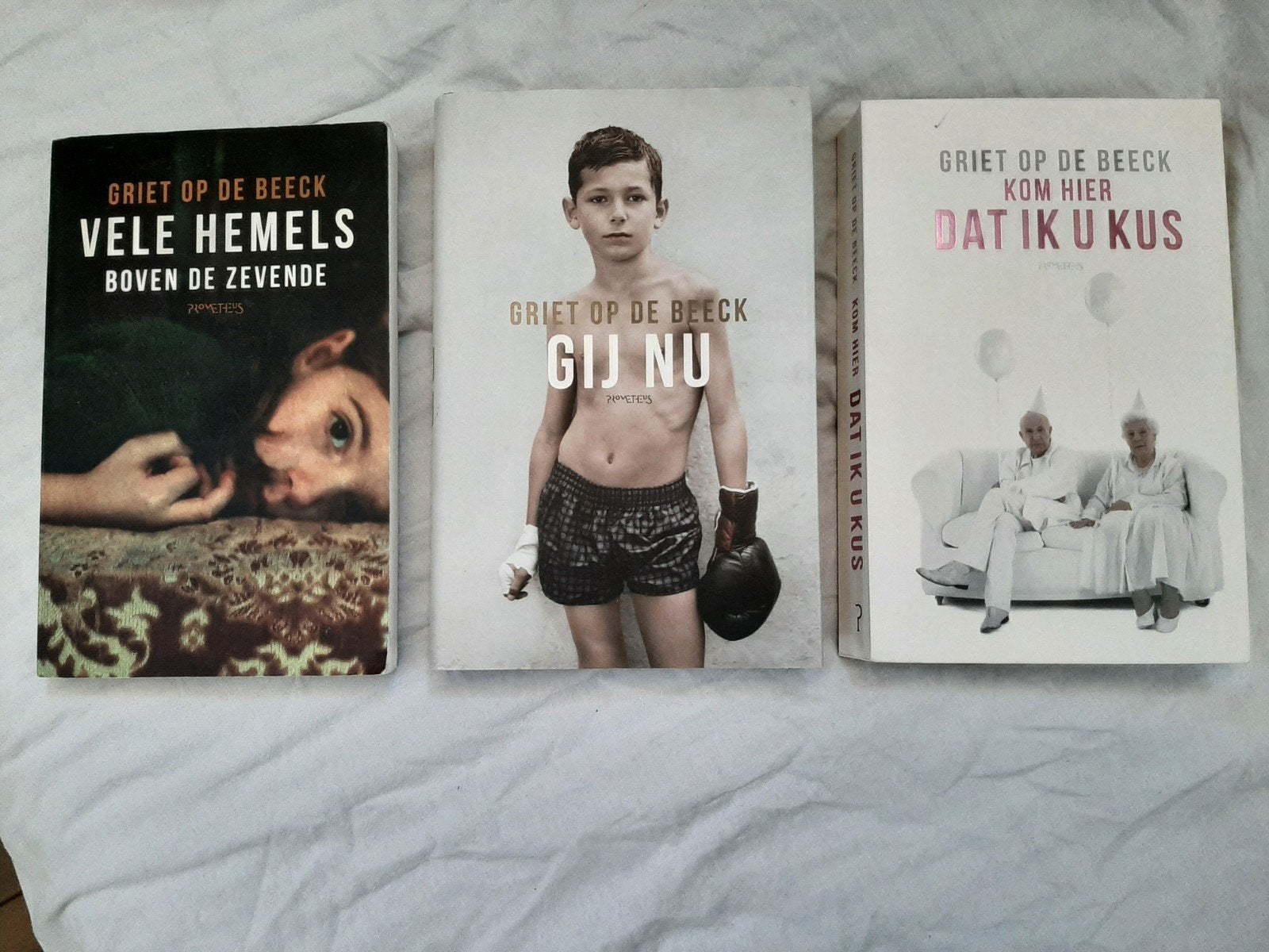 3 boeken van Griet op de Beeck/gij nu/vele hemels/dat ik u, Ophalen of Verzenden, Zo goed als nieuw, Griet Op de Beeck