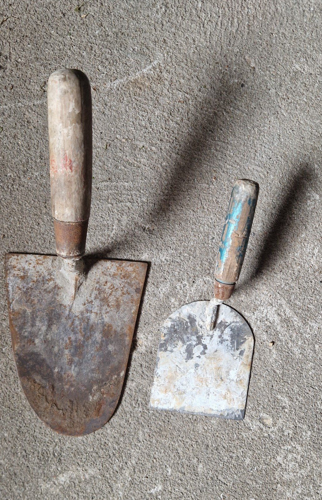 Set van 2 gebruikte troffels/spatels, Ophalen of Verzenden, Gebruikt