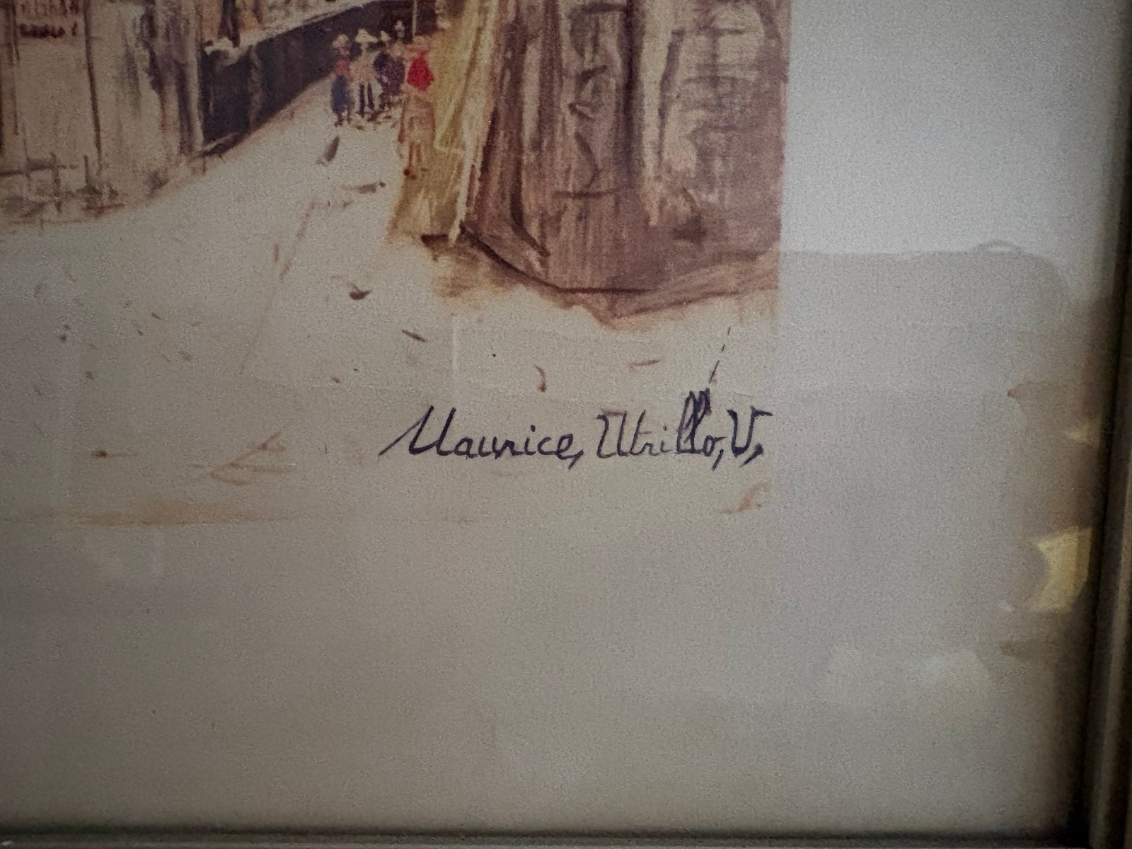 Maurice Utrillo - Montmartre (Print), Realistisch, Ophalen of Verzenden, Gesigneerd, Print
