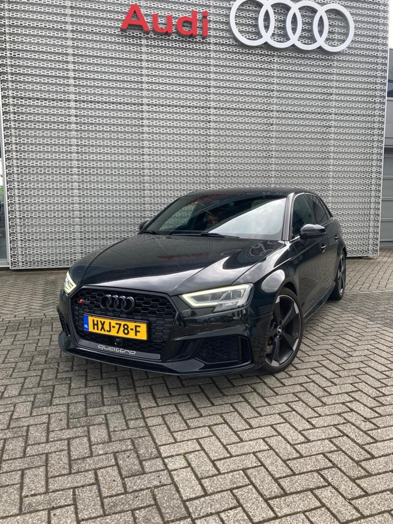 Audi A3 RS3 2.5 Tfsi 400pk Quattro S Tronic 2019 Zwart, Auto's, Automaat, 4 cilinders, 1505 kg, Zwart