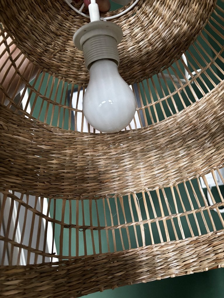 IKEA Torared hanglamp, Ophalen of Verzenden, Zo goed als nieuw, Natuurlijk materiaal, E27 (groot)