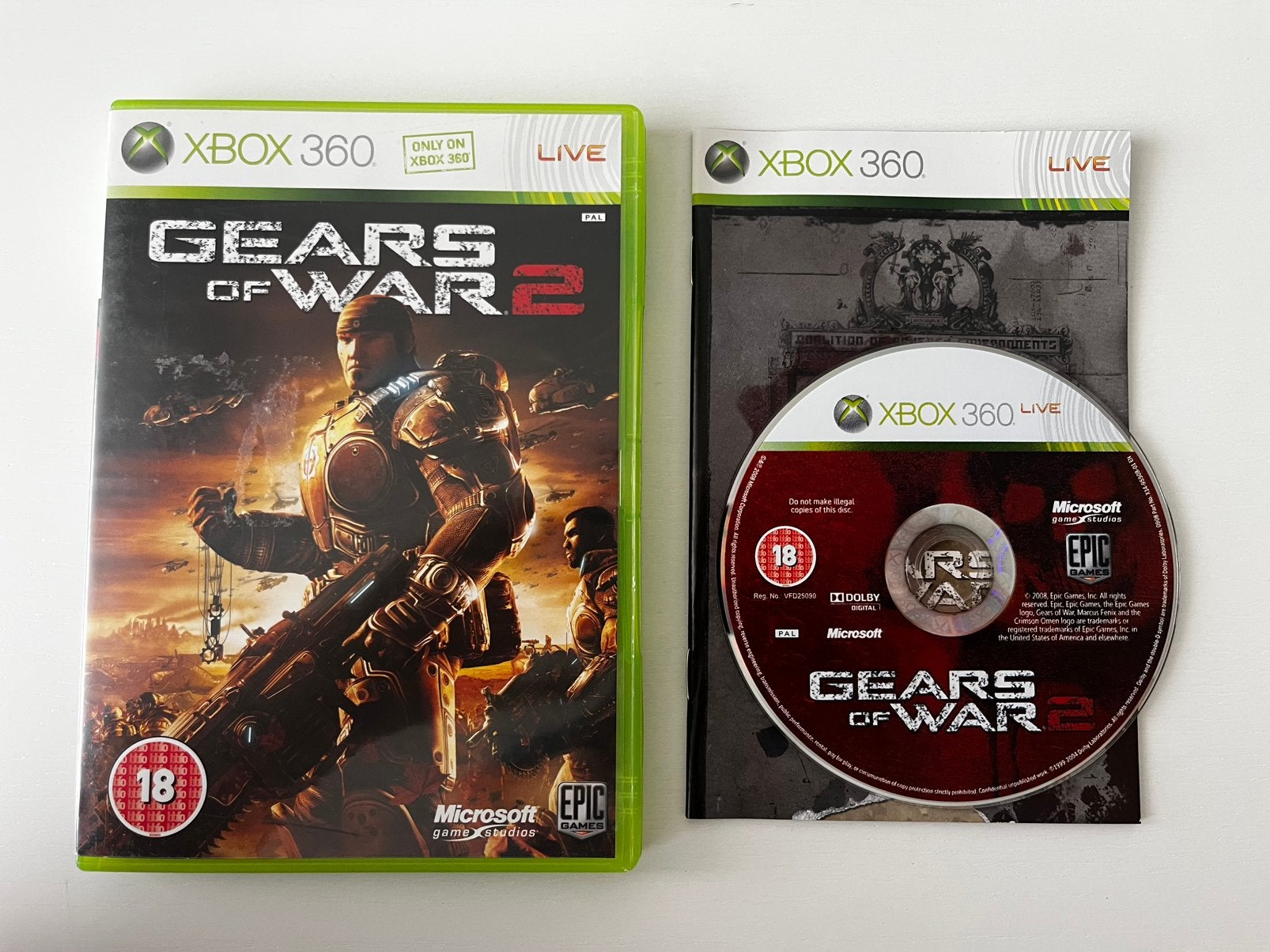 Gears of War 2, Vanaf 18 jaar, Shooter, 1 speler, Ophalen of Verzenden