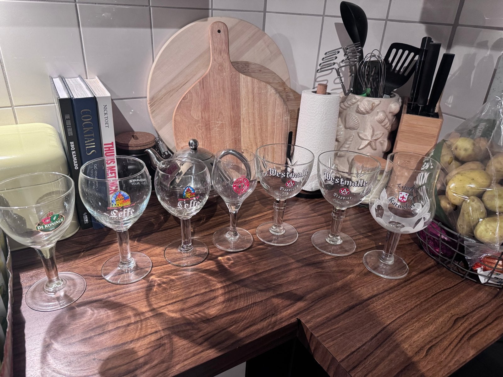 Diverse speciaalbier glazen - Zo goed als nieuw, Ophalen, Gebruikt, Glas, Glas of Glazen