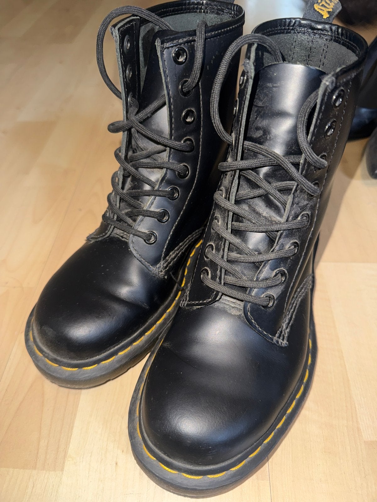 Dr. Martens 1460 Klassieke Zwarte EU37, Ophalen, Gedragen, Zwart, Lage of Enkellaarzen