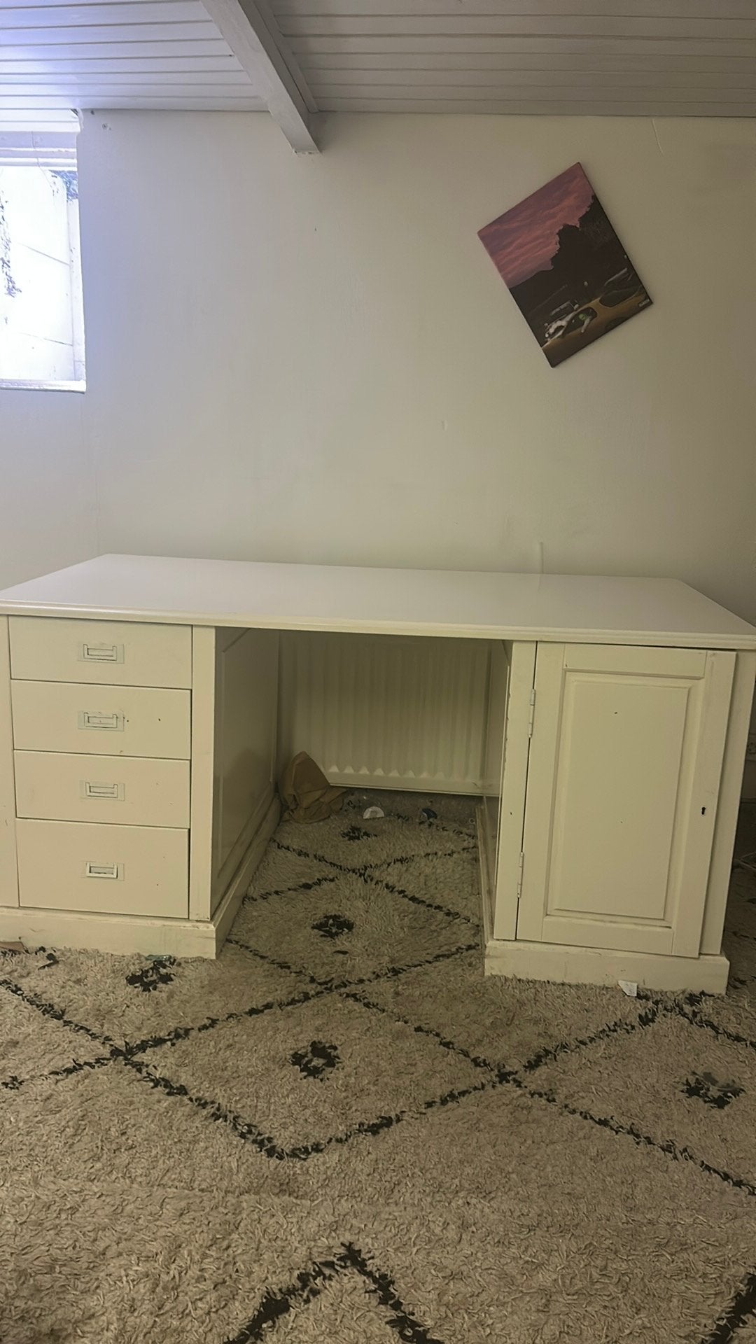 Robuust bureau, Ophalen, Demontabel, 160 cm, Gebruikt