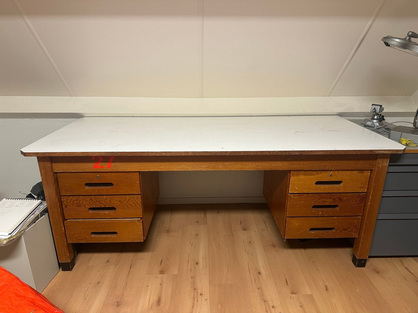 bureautafel met lades, Ophalen, 90 cm, Gebruikt, Met lades