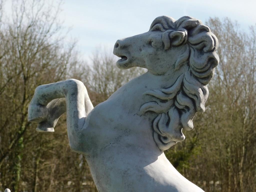 Beeld Paard - 100 cm - Steen, Dierenbeeld, Steen, ., Nieuw