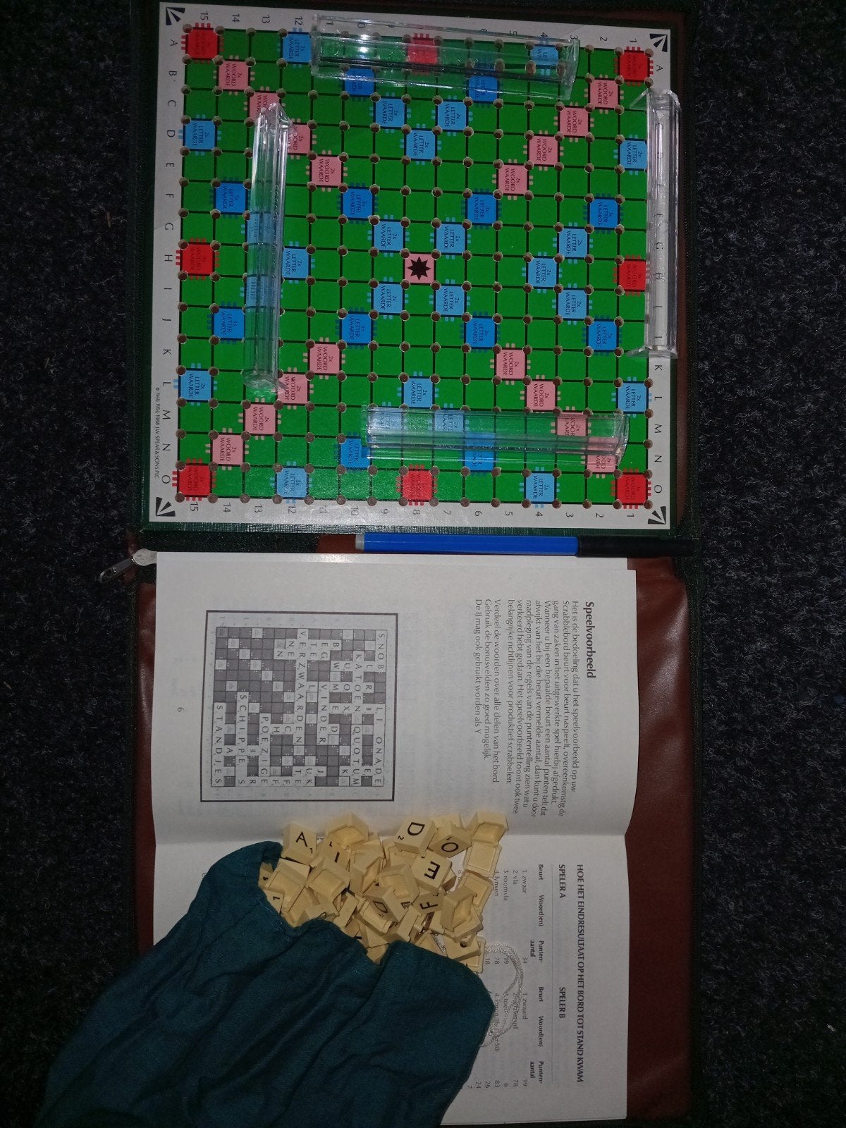 Vintage Scrabble Reiseditie Luxe Uitvoering - Compleet, Ophalen of Verzenden, Gebruikt, Reisspel