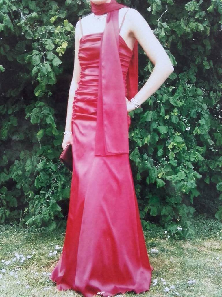galajurk rood met stola maat 36 / 38, Kleding | Dames, Galajurk, Zo goed als nieuw, Rood, Ophalen