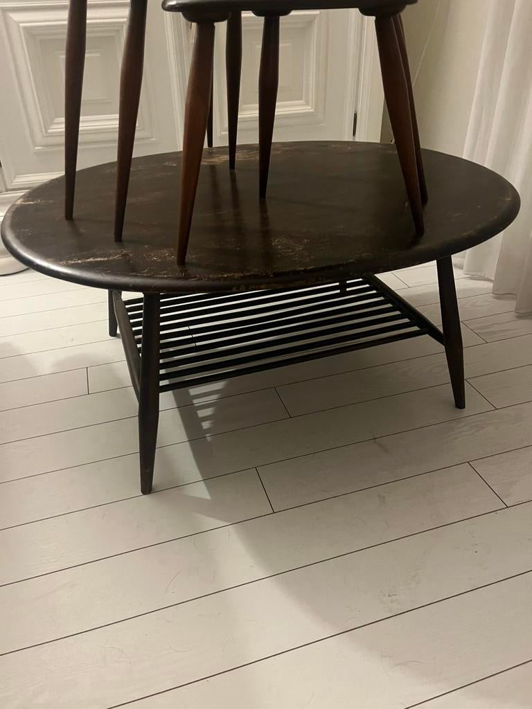 ERCOL SALONTAFEL, Ophalen, 50 tot 100 cm, Rond, Zo goed als nieuw