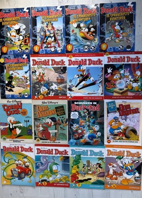 Grote collectie Donald Duck, Mickey Mouse en meer, Meerdere stripboeken, Ophalen of Verzenden, Gelezen