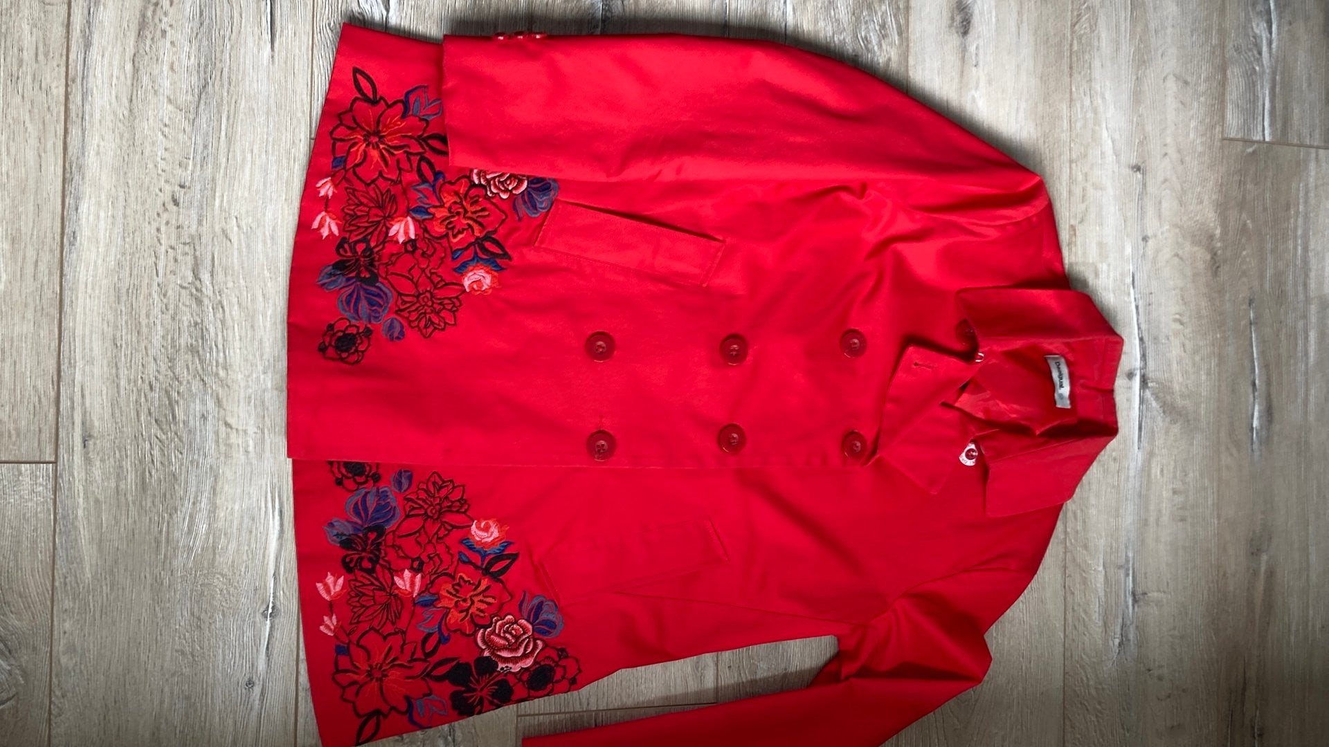 Rode Desigual jas maat 42, Kleding | Dames, Ophalen of Verzenden, Zo goed als nieuw, Maat 42/44 (L), Rood