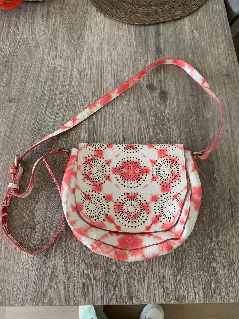 Leuke wit/roze schoudertas van Desigual, Ophalen of Verzenden, Zo goed als nieuw, Overige kleuren