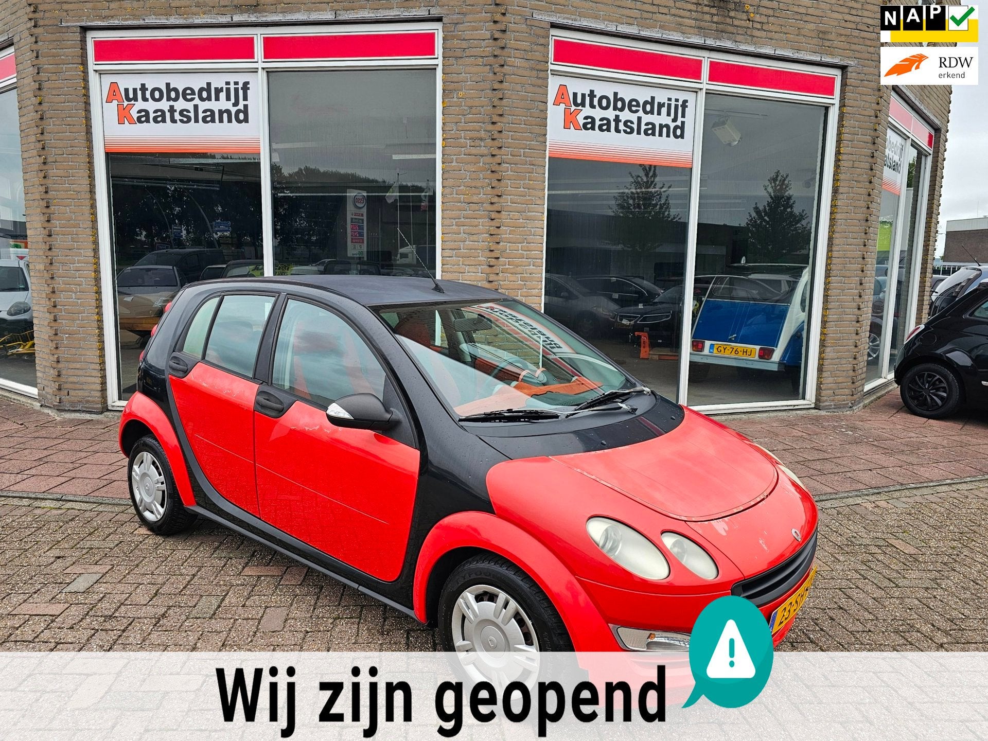 Smart Forfour 1.0 pure - APK 22-09-2027 -, Auto's, Voorwielaandrijving, Stof, ForFour, Zwart