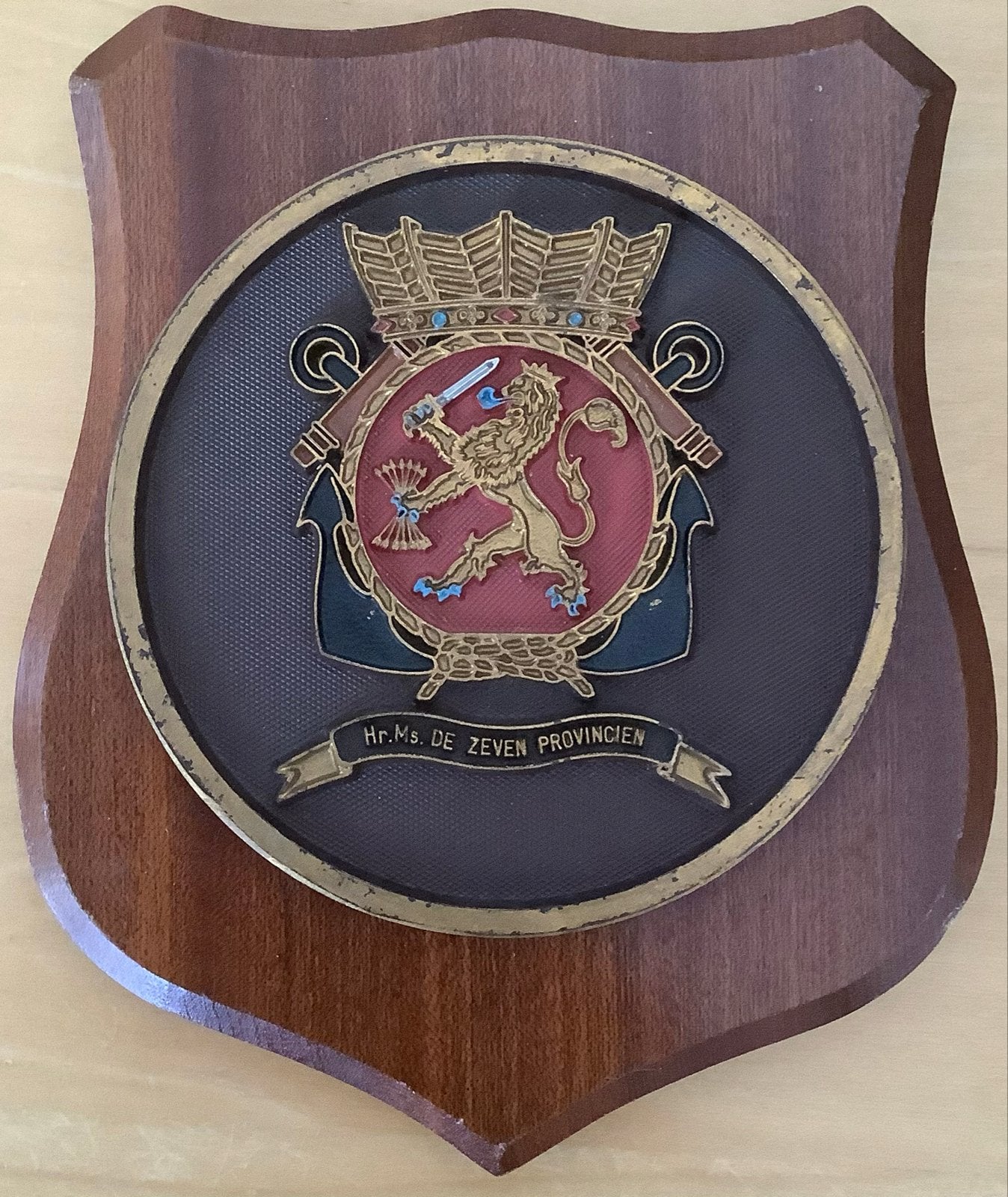 Wapenschild  Hr.Ms. De Zeven Provinciën, Ophalen of Verzenden