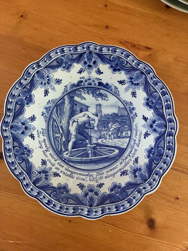 Delfts Blauw DAF Herinneringsbord 1938, Antiek en Kunst, Ophalen of Verzenden