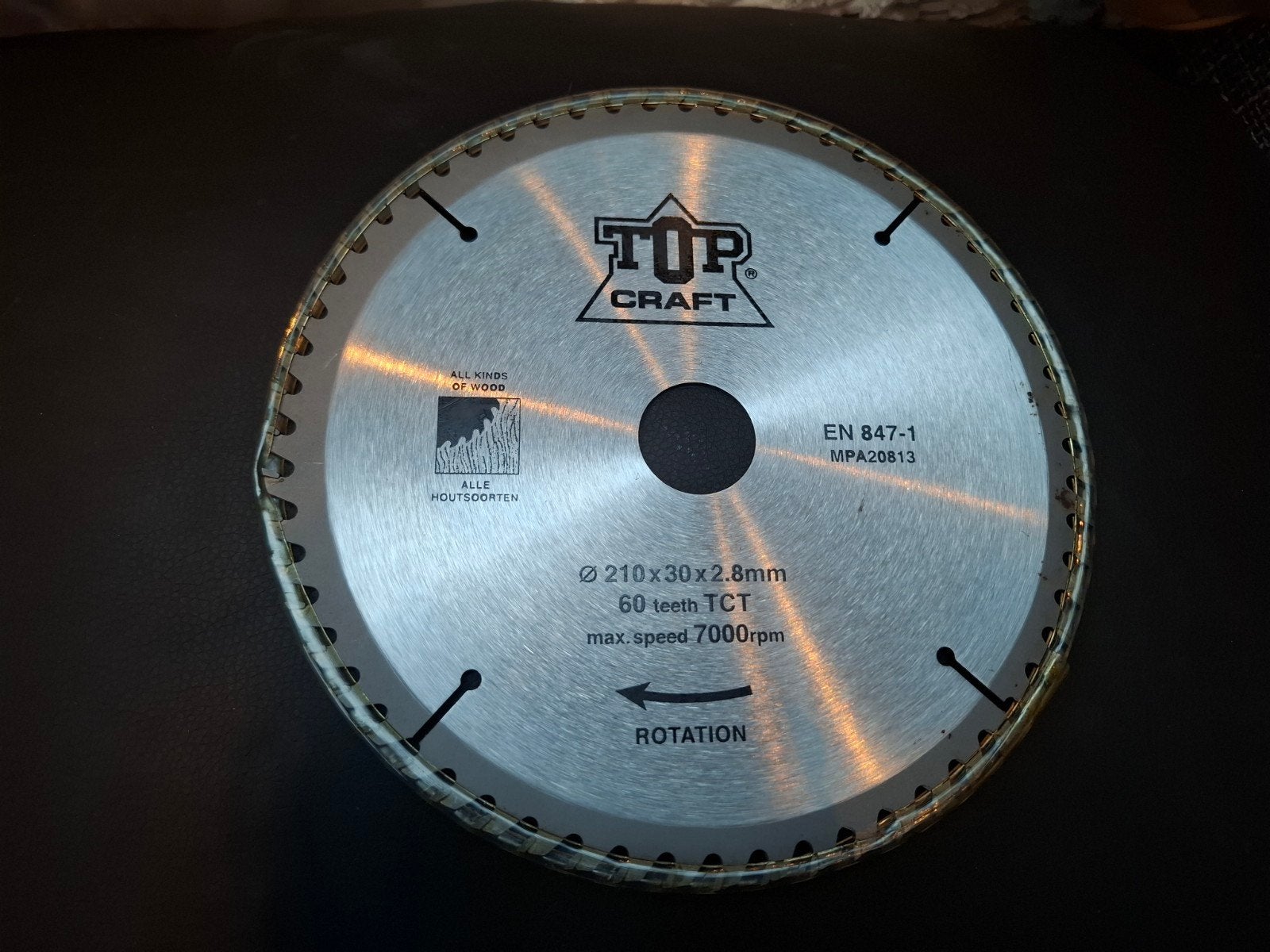 Top Craft Cirkelzaagblad Ø 210mm, 60 tanden, Ophalen of Verzenden, Nieuw, Cirkelzaag, Top Craft