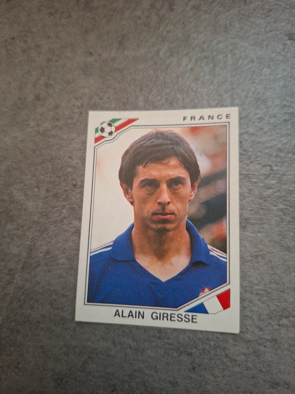 Panini sticker WK 86 Mexico. Alain Giresse Frankrijk., Ophalen of Verzenden, Zo goed als nieuw, Sticker