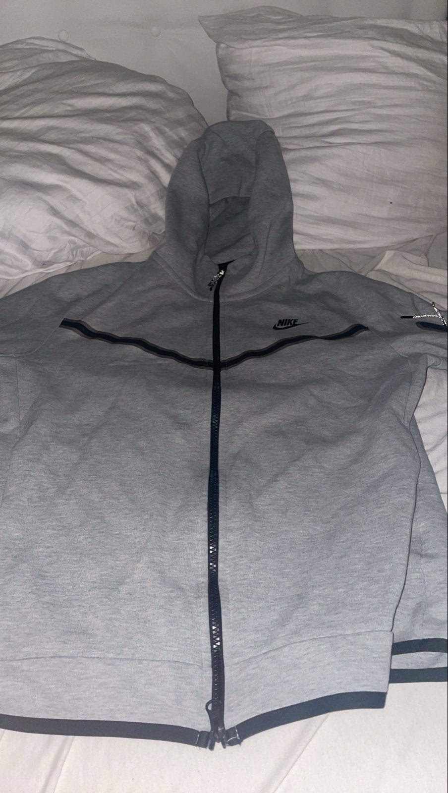 Nike Tech Fleece Hoodie Grijs Maat M, Ophalen, Zo goed als nieuw, Maat 48/50 (M), Grijs