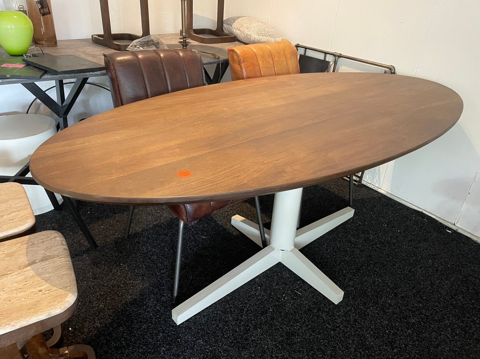 Ovale eettafel massief mango hout 190x90 cm - Modern design