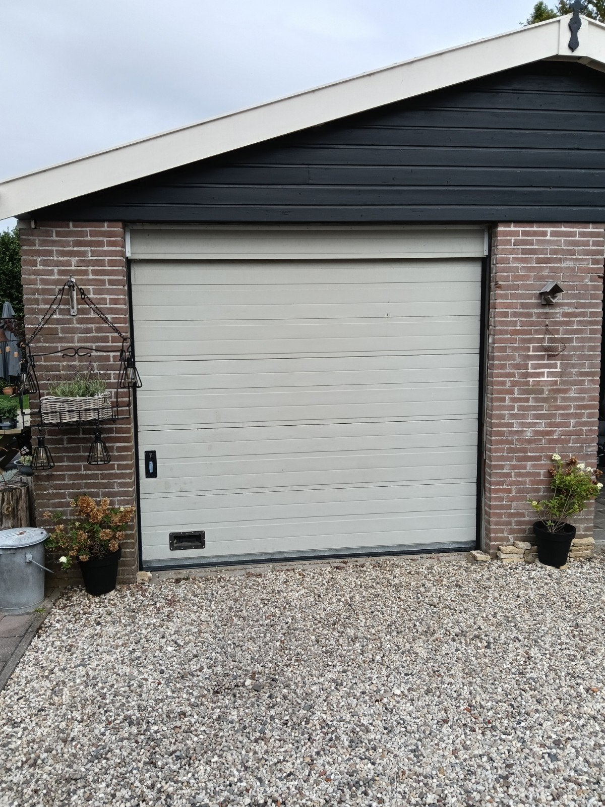 Garagedeur 260 breed, zware kwaliteit, Doe-het-zelf en Verbouw, Ophalen, Gebruikt, Garagedeur, Metaal