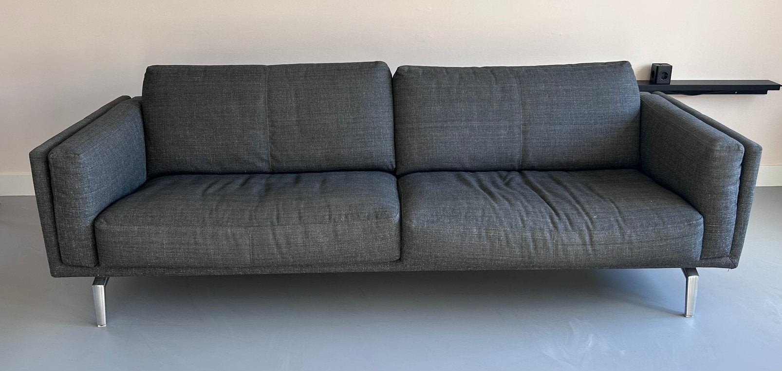 LEOLUX Bellice Bank 233 cm - Donkergrijs, Ophalen, Zo goed als nieuw, 75 tot 100 cm, Stof
