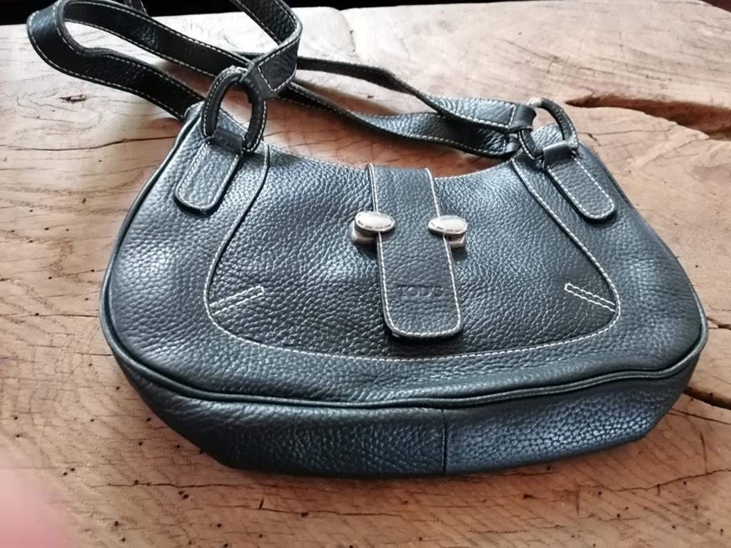 Tod's retro vintage tasje 31x17x7 zwart, Verzenden, Gebruikt, Zwart, Schoudertasje