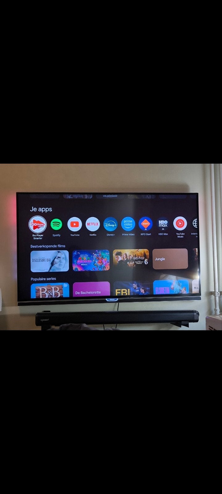 ​ Philips 49" 4K Ambilight TV – Perfecte staat! Met voet, Philips, 50 Hz, Ophalen of Verzenden, Zo goed als nieuw
