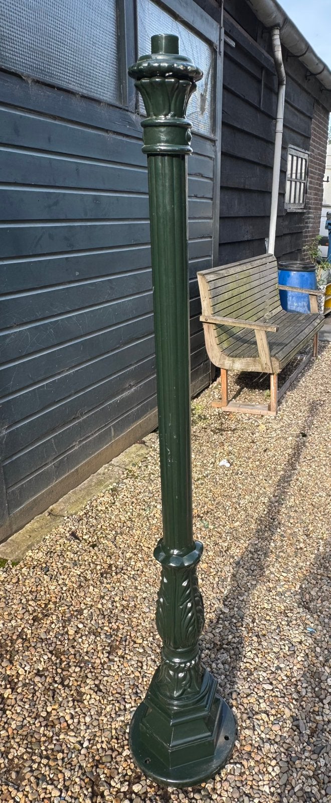 2 lantaarnpalen gietijzer zonder lamp en elektra  50,-, Tuin en Terras, Ophalen, IJzer