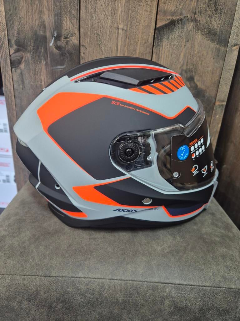 Axxis Intergraal Helm L motor, scooter, bromfiets, Kinderen, Ophalen of Verzenden, Integraalhelm, L