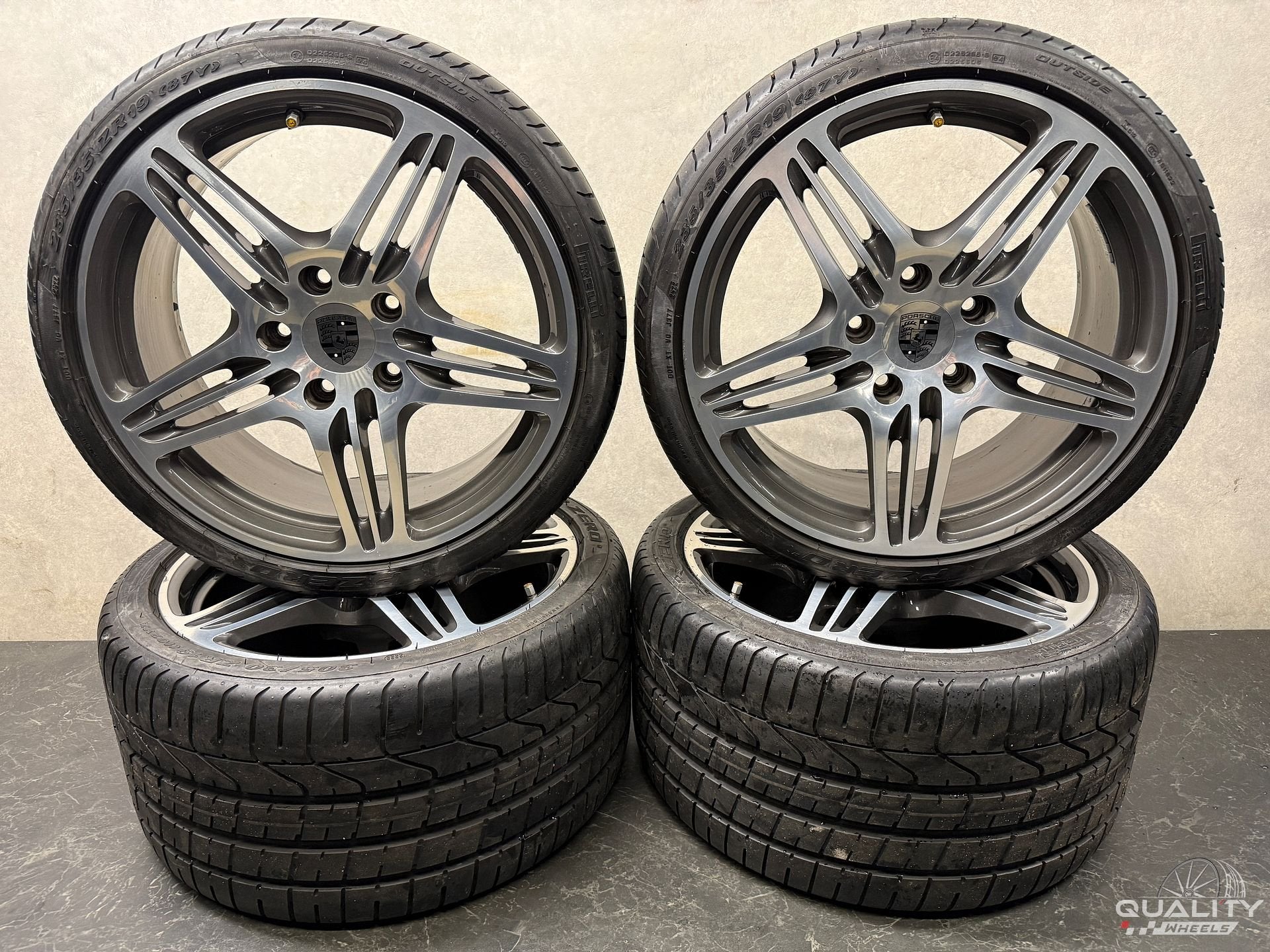 5x130 19 inch Porsche 911 Turbo & S Breedset Velgen + Banden, 19 inch, Gebruikt, 295 mm, -