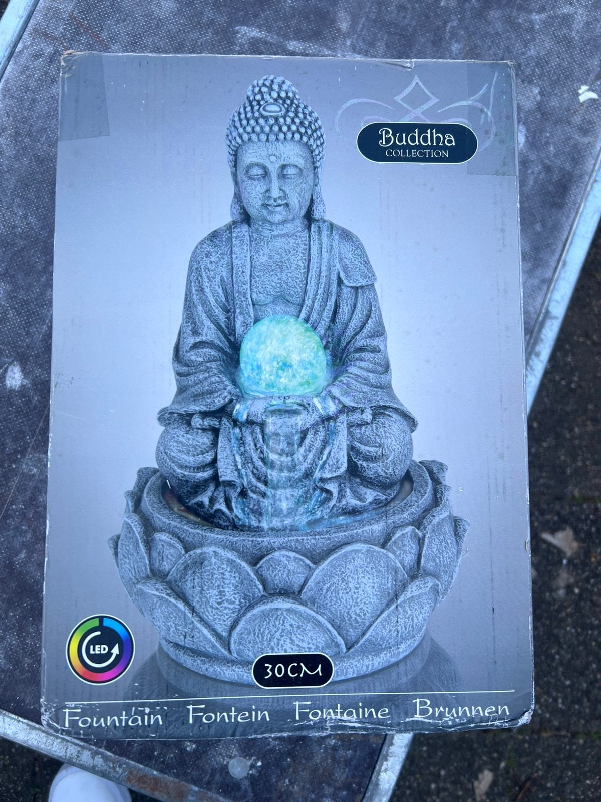 Boeddha fontein met led-verlichting, Ophalen of Verzenden, Nieuw