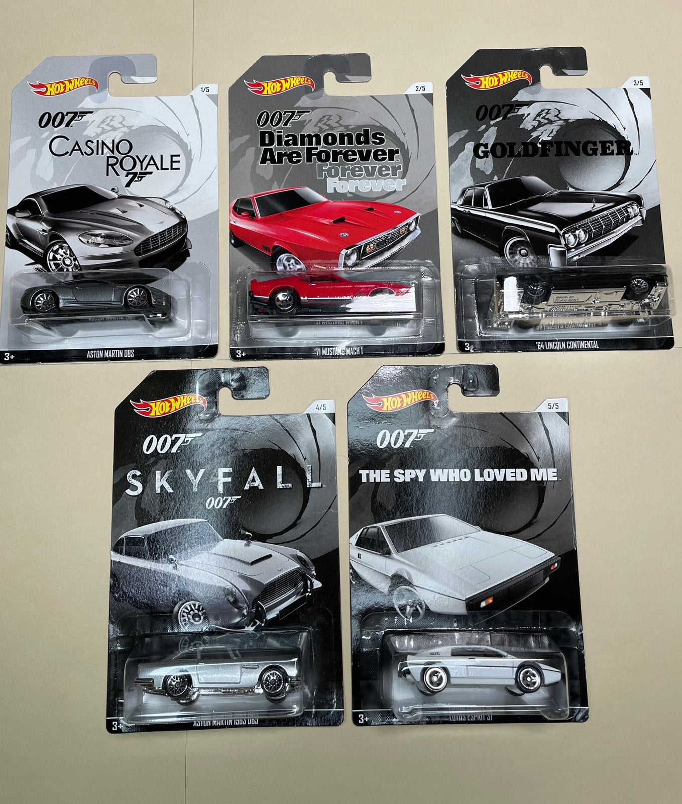 Hot Wheels Bond 007 set of 5, Ophalen of Verzenden, Nieuw, Auto