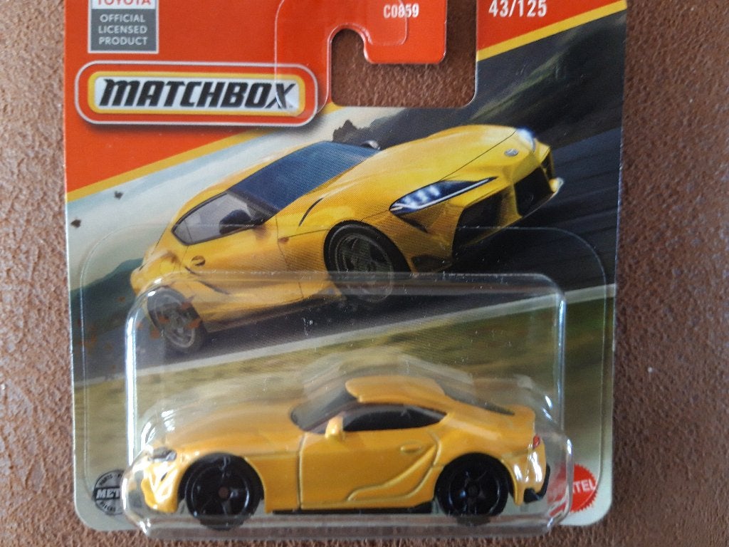 Matchbox Toyota GR Supra geel - 2023 - NIEUW in blister, Ophalen of Verzenden, Zo goed als nieuw, Auto